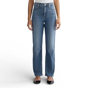 Everlane Straight Leg Jeans in Medium Blue Wash